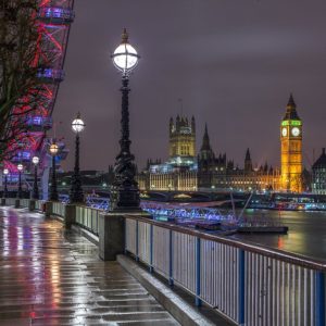 London by Night Postcard