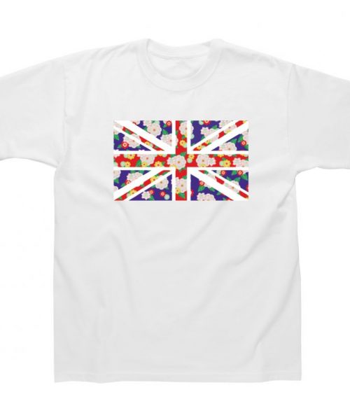 UNION JACK FLOWERS CHILDREN'S T-SHIRT