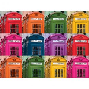 Telephone Boxes Postcard