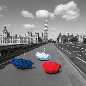 Big Ben Umbrellas Postcard