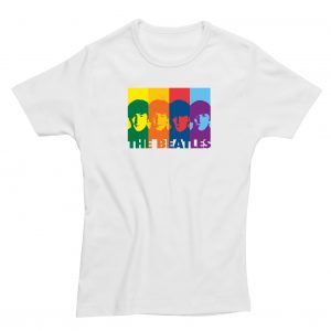 Retro Rainbow Skinny Fit Ladies T-Shirt