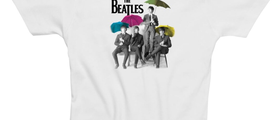 Beatles Umbrella Skinny Fit Ladies T-Shirt