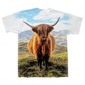 Highland Cow Sublimation T-Shirt - S