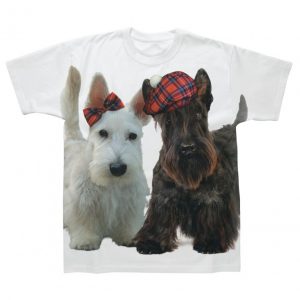 Westie and Scottie Sublimation T-Shirt - L