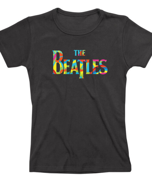 Beatles Rainbow Logo Fitted T-Shirt