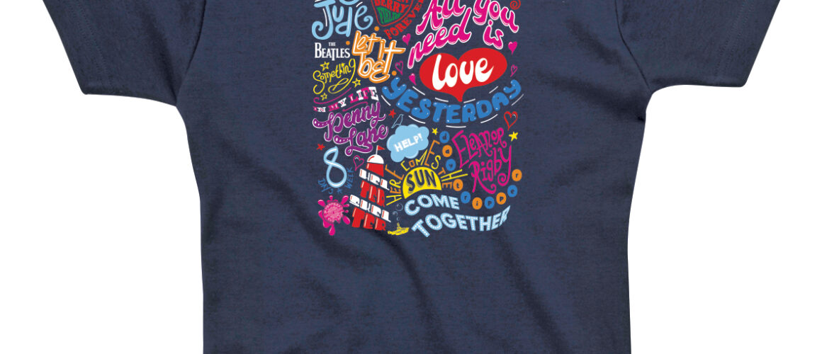 Beatles Song Titles Fitted T-Shirt