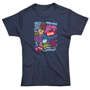 Beatles Song Titles Fitted T-Shirt - S