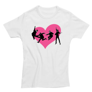 Beatles Heart Skinny Fit Ladies T-Shirt