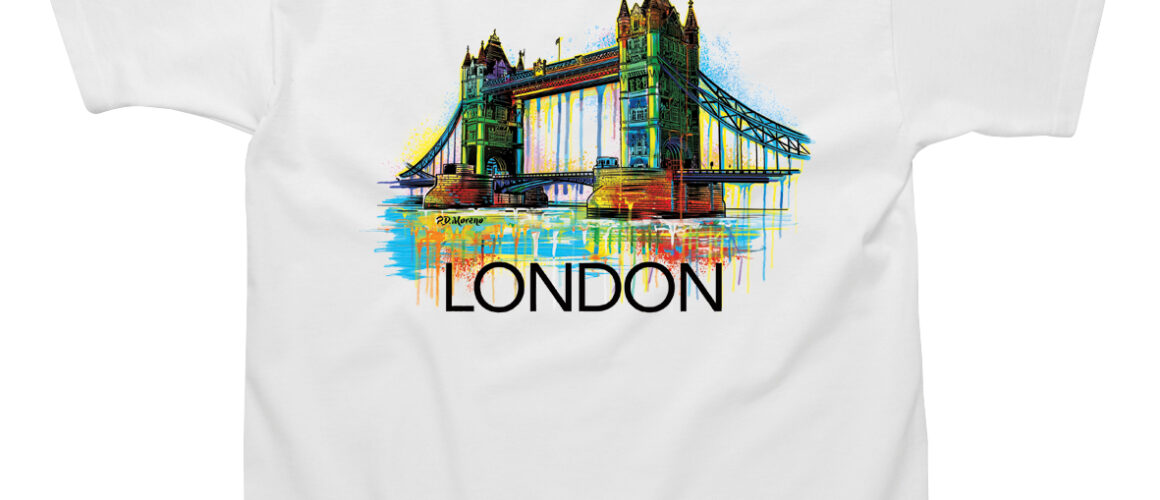 Tower Bridge Drip Art T-Shirt