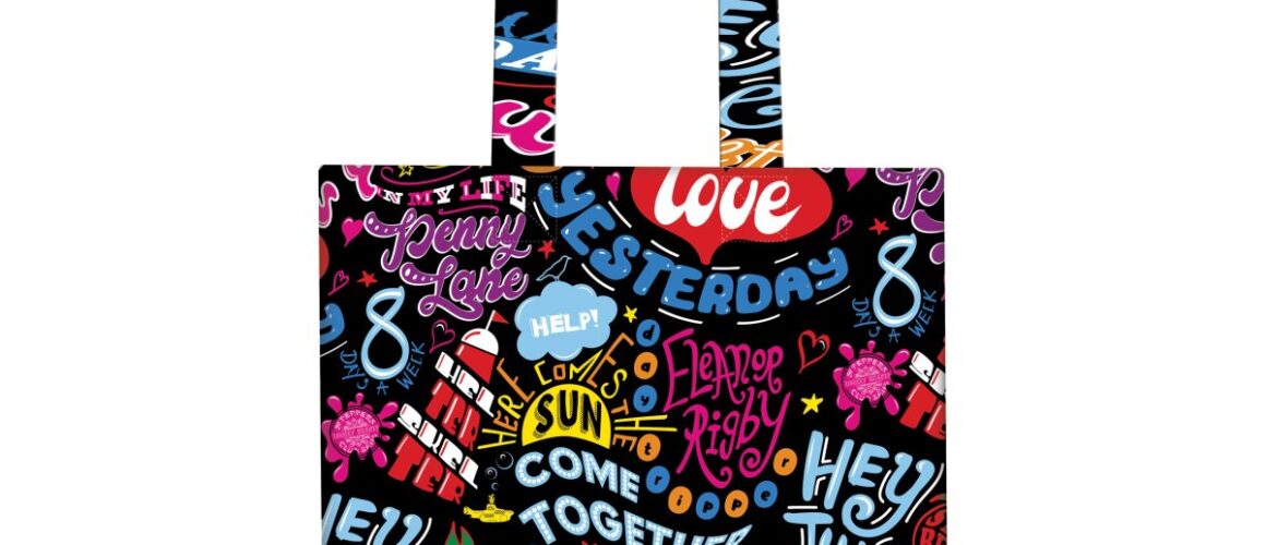 Beatles Song Titles Tote Bag