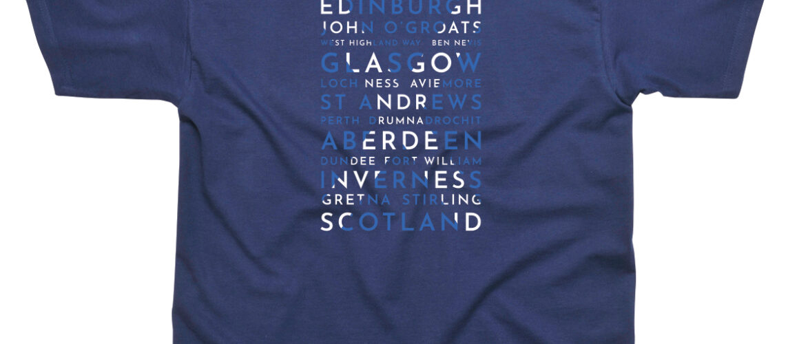 Scotland Flag Word T-Shirt