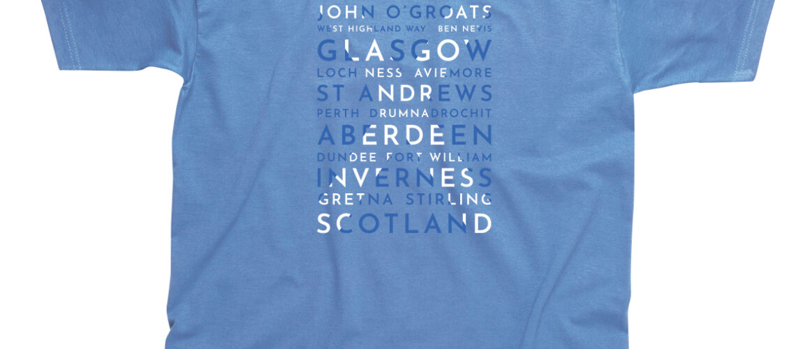 Scotland Flag Word T-Shirt