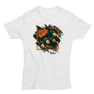 Rubber Soul Abstract Fitted T-Shirt - L