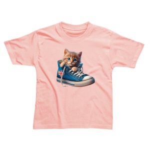 Cat in Union Jack Shoe Children's T-Shirt