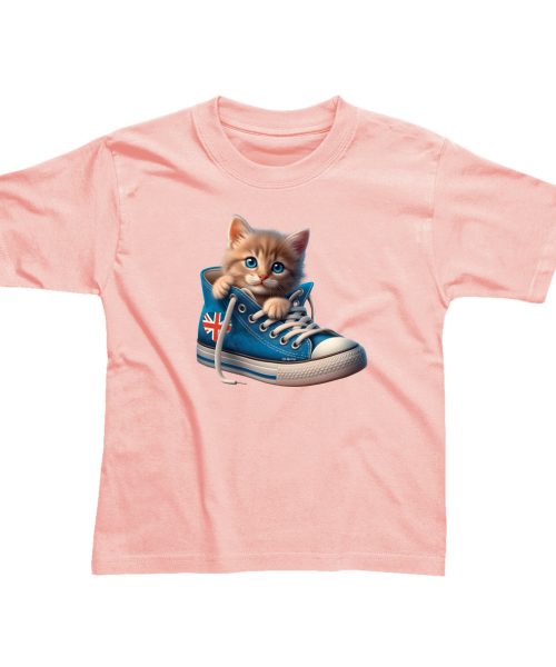 Cat in Union Jack Shoe Children's T-Shirt