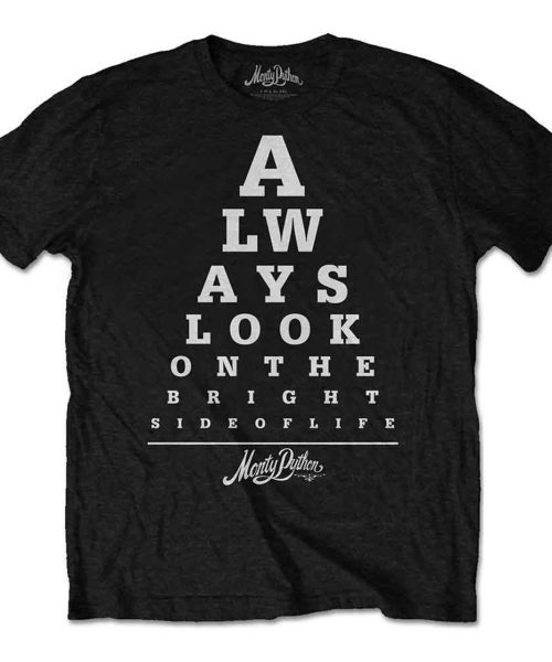 Monty Python Unisex T-Shirt: Bright Side Eye Test (Black)