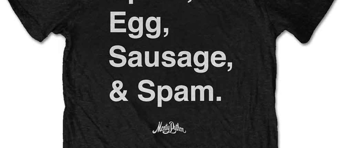 Monty Python Unisex T-Shirt: Spam (Black)