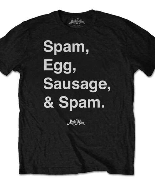 Monty Python Unisex T-Shirt: Spam (Black)