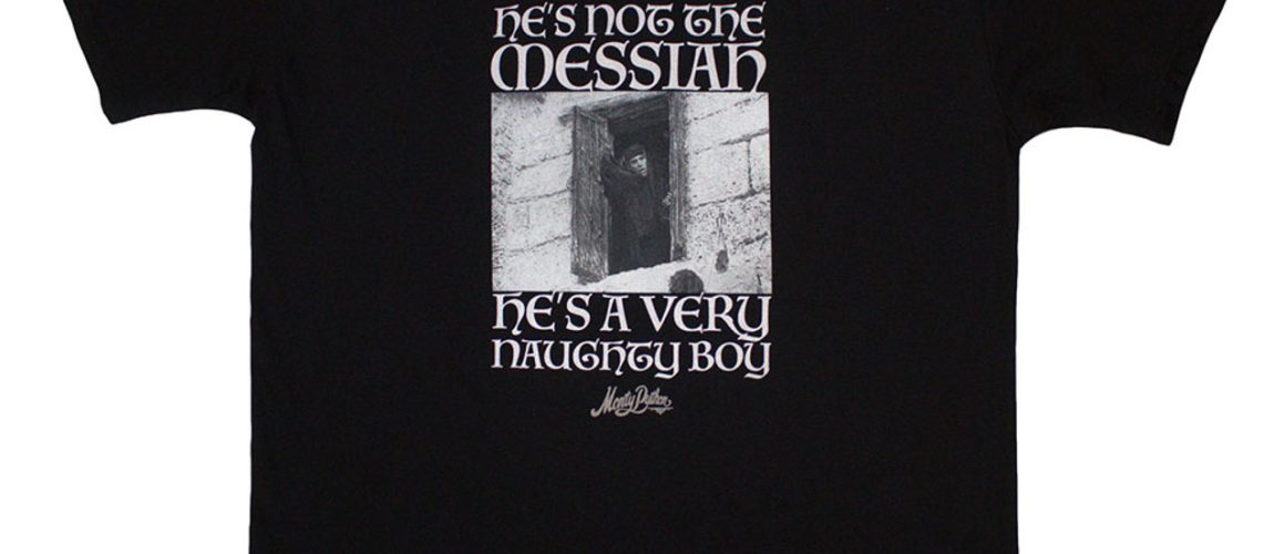 Monty Python Unisex T-Shirt: Naughty Boy (Black)