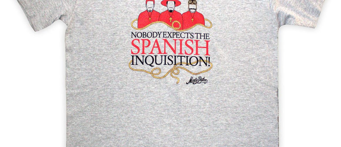 Monty Python Unisex T-Shirt: Inquisition (Grey)